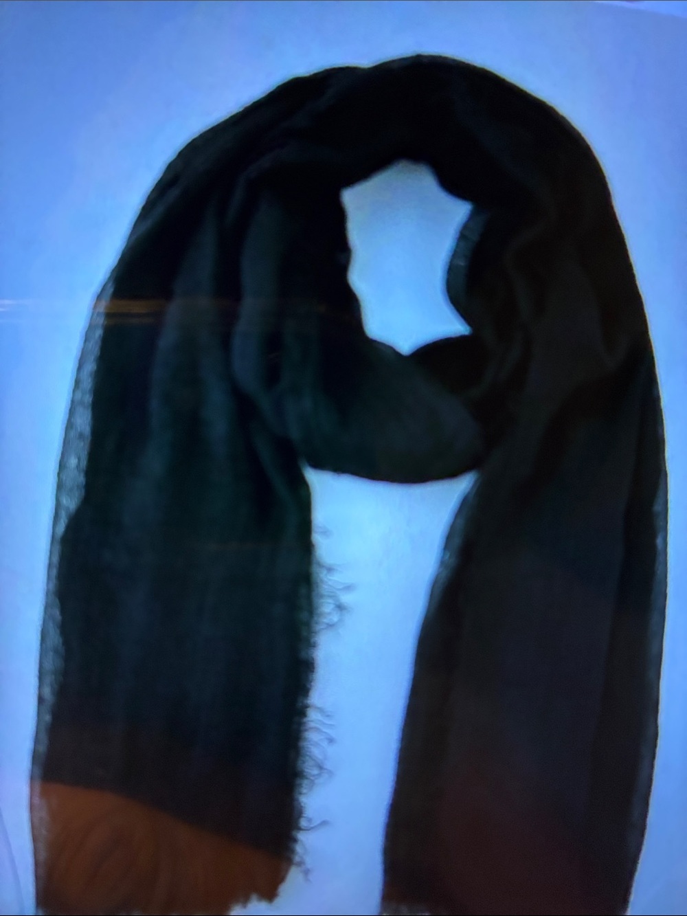 Black Men's Lightweight Scarf - Classic Everyday Accessory